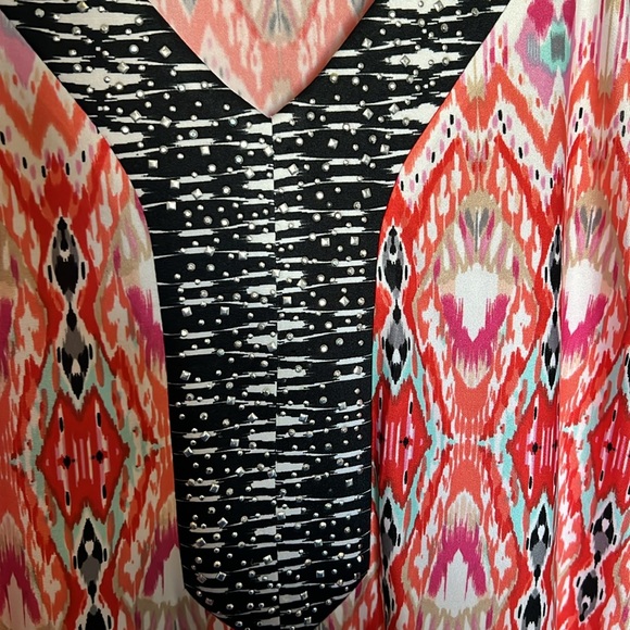 Pink Flowy Hi-Low Embellished Tank - Picture 3 of 4